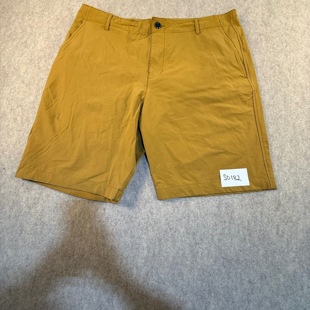 Western Rise Boundless Shorts Mens 34 Mustard Yellow Ochre Made in Portugal